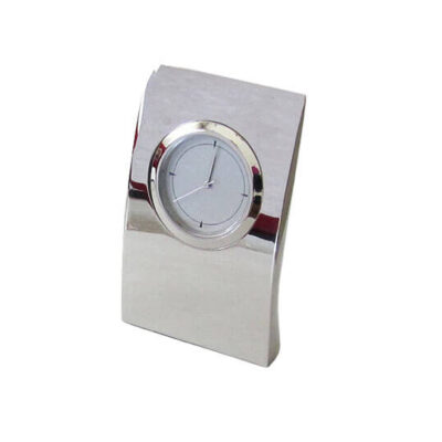 Reloj de Escritorio Curvo Metálico