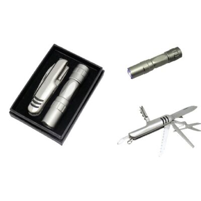 Set Linterna con Corta Plumas